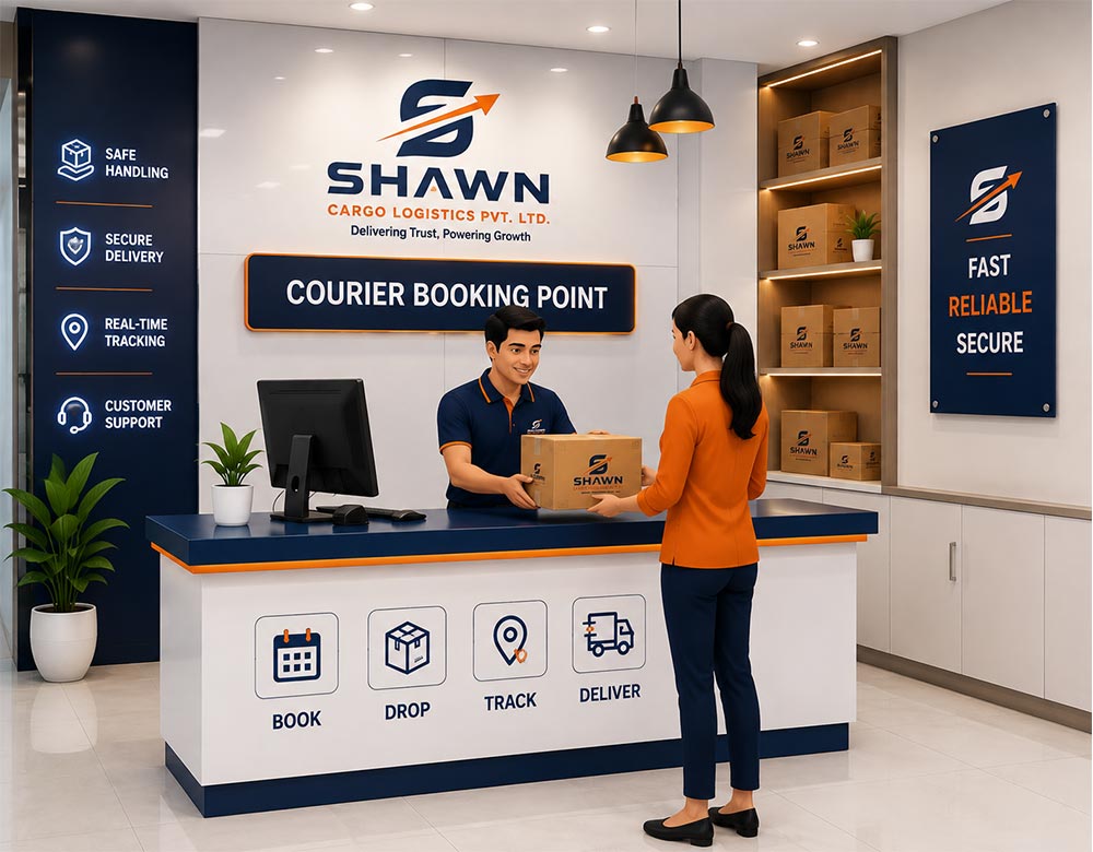 Inside a courier point