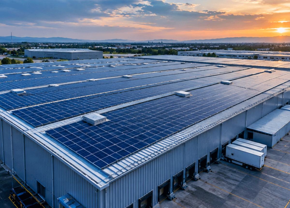 Rooftop solar at a distribution centre